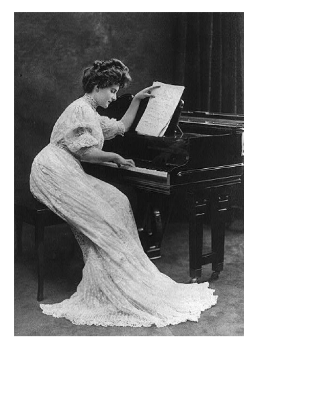 Female Sheet Music Player c. 1900